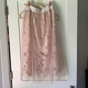 ASOS US size 8 pastel pink midi tulle skirt